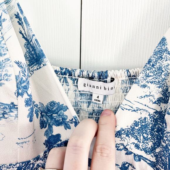 Gianni Bini French Toile A-line Tiered Maxi Dress - Picture 3 of 10